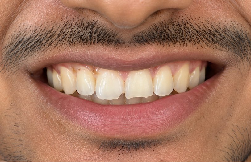 Smile Line & Edge Alignment Before Treatment